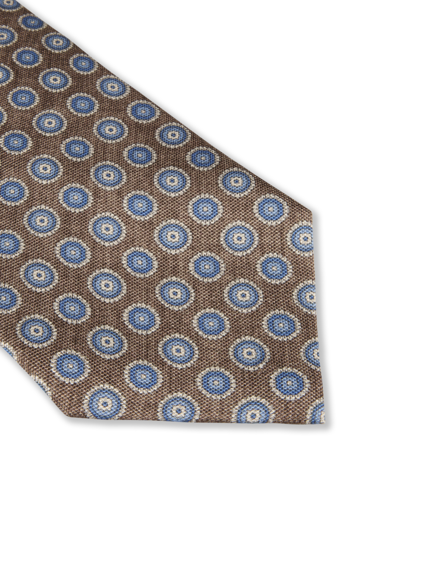 Brown Patterned Silk Tie