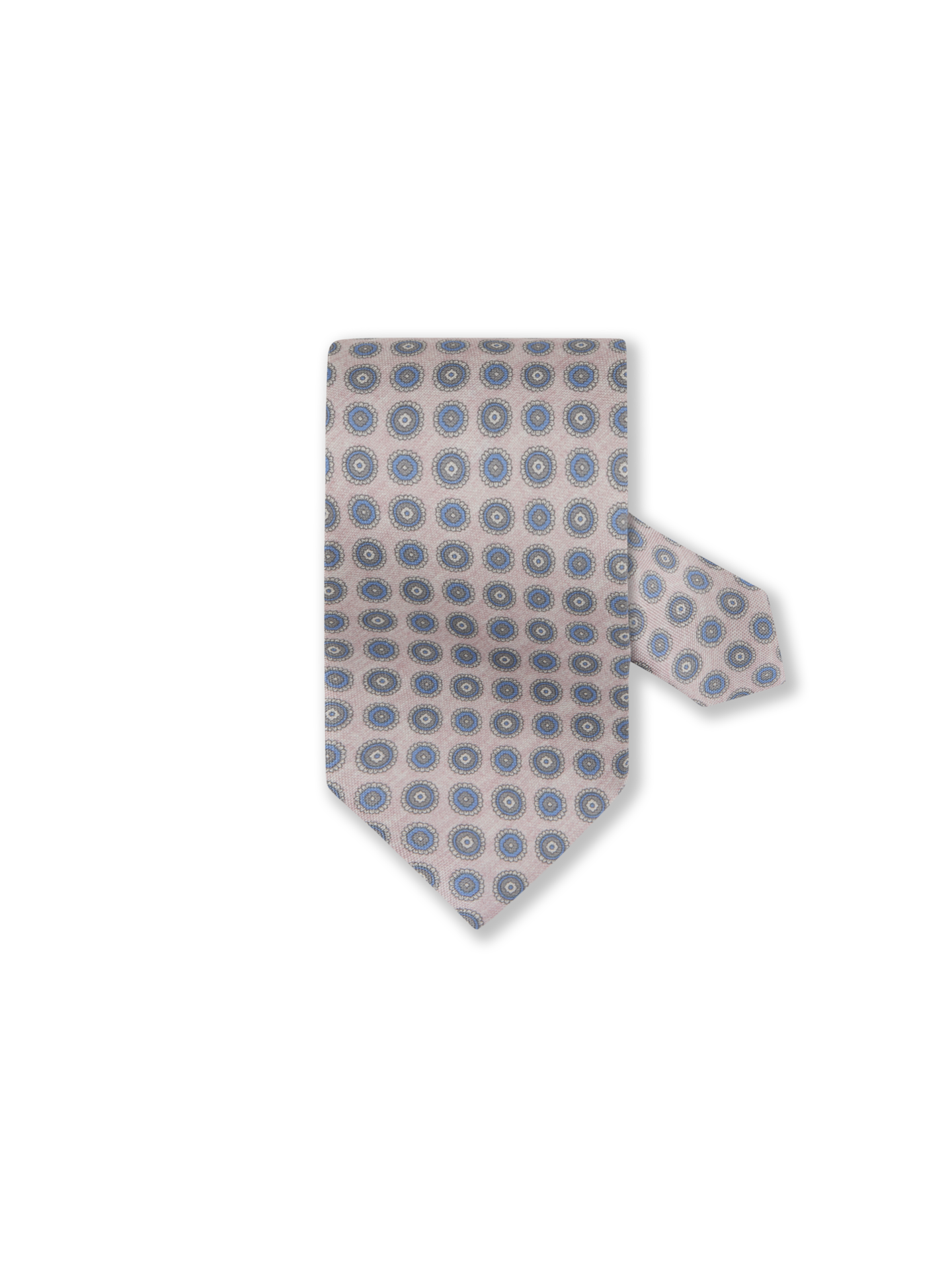 Stenströms Ljusrosa Mönstrad Sidenslips | Herr | Accessoarer | Storlek: One Size | Ljusrosa