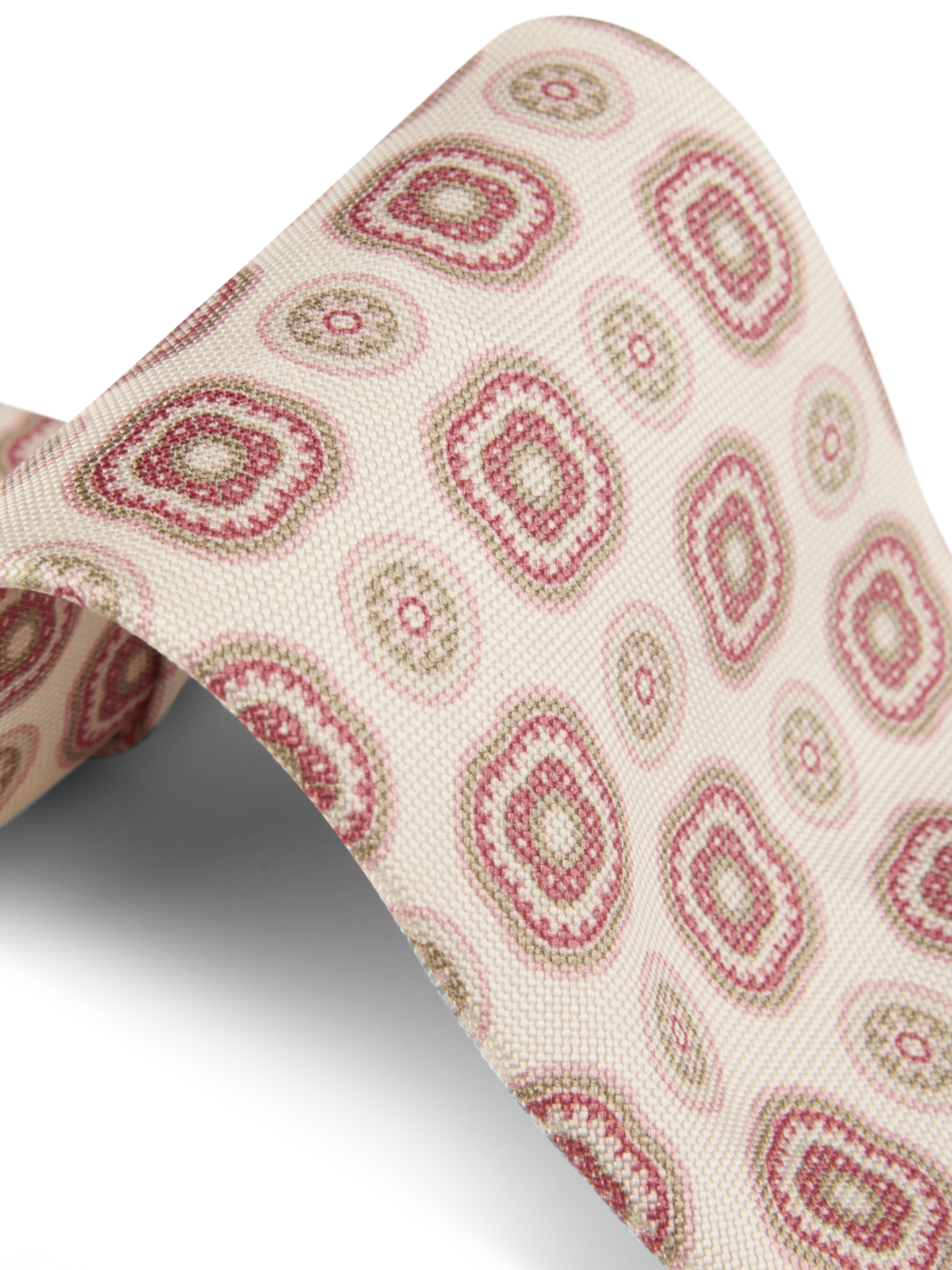 Light red Patterned Silk Tie