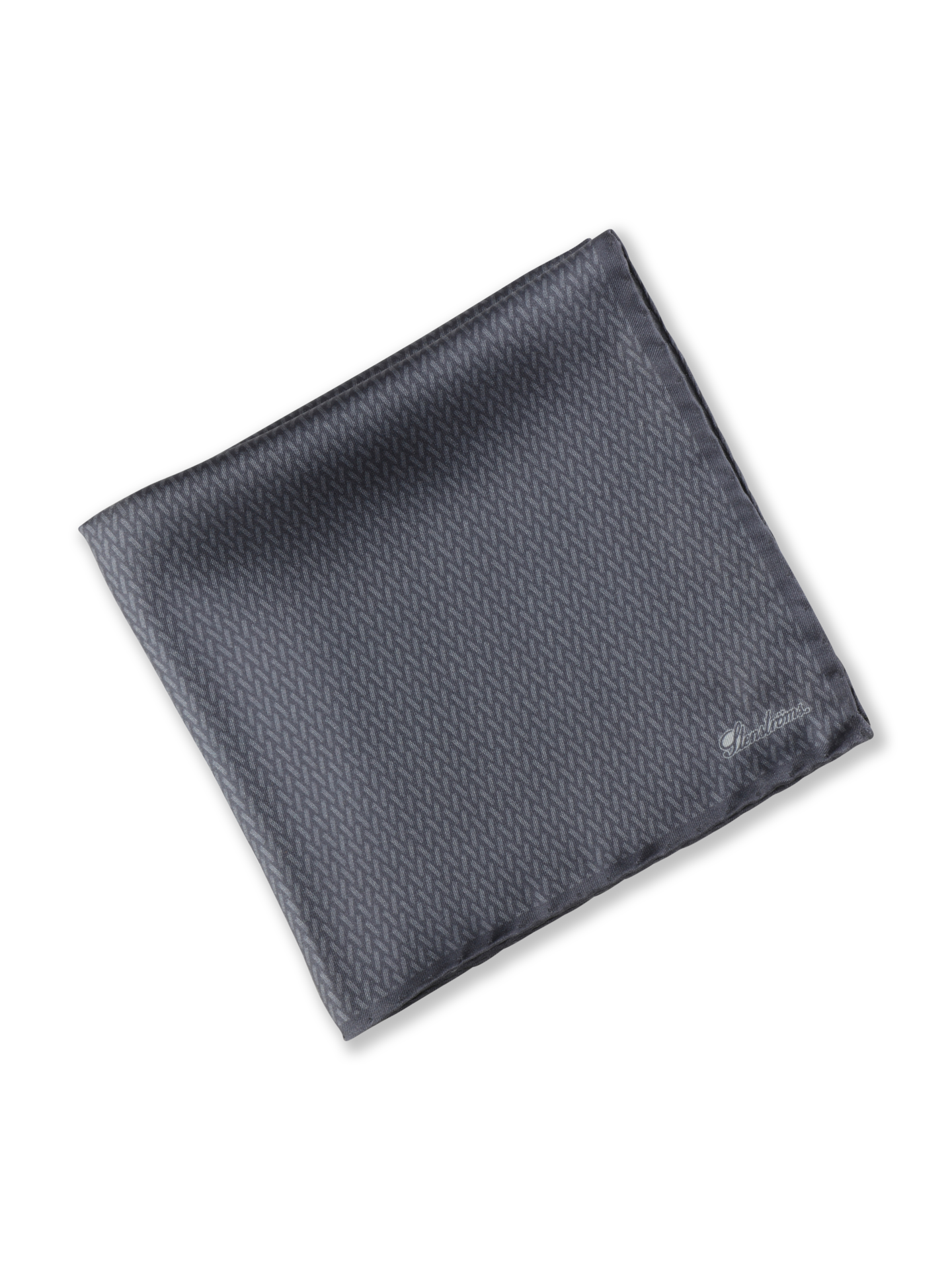 Stenströms Grå Mönstrad Sidenäsduk | Herr | Accessoarer | Storlek: One Size | Grå