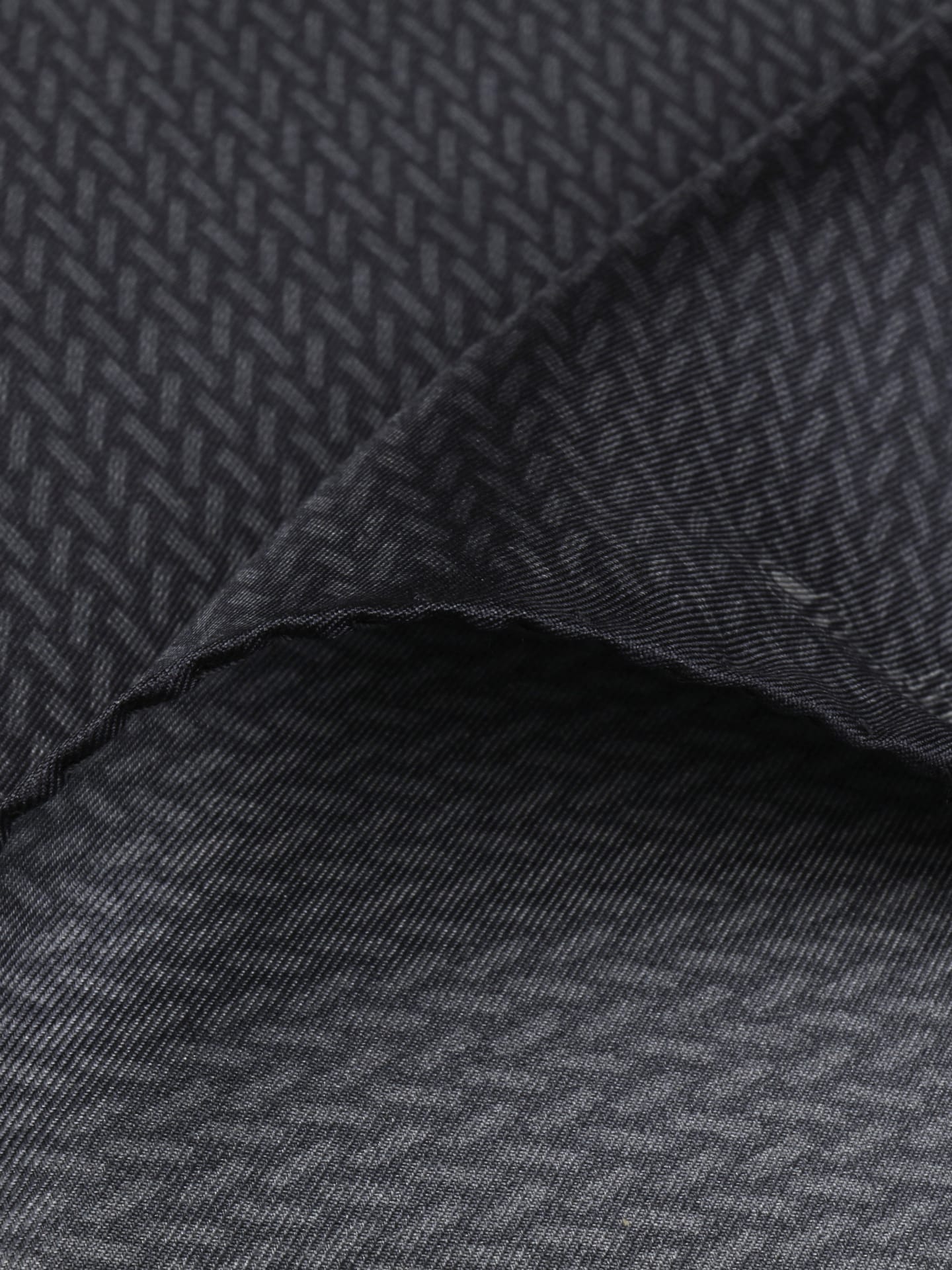 Grey Patterned Silk Hankie