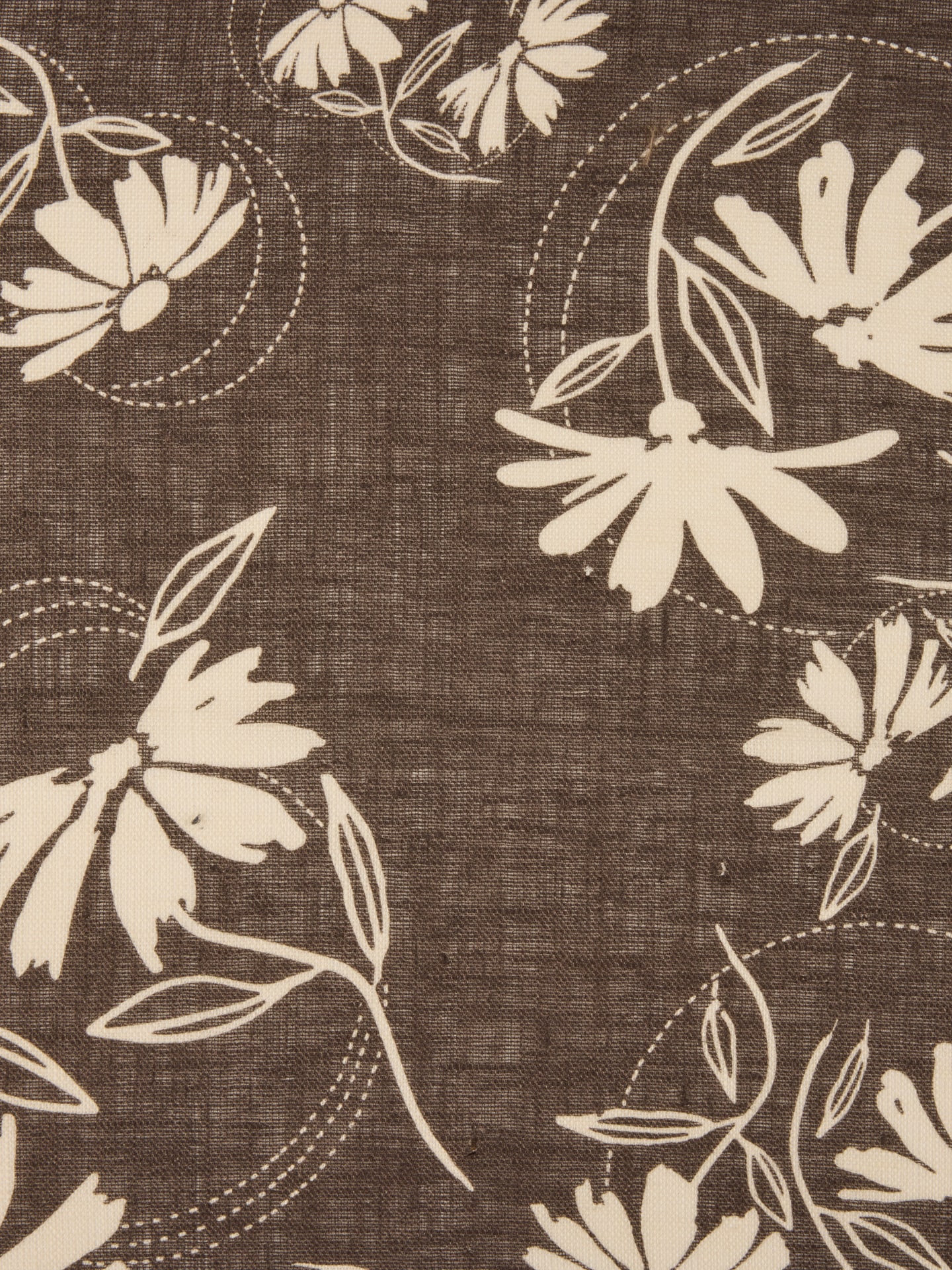 Dark brown Patterned Linen Hankie