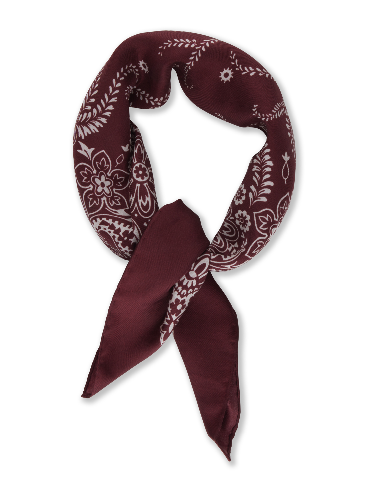 Stenströms Dark pink Patterned Silk Scarf | Women | Accessories | Size: One Size | Dark pink