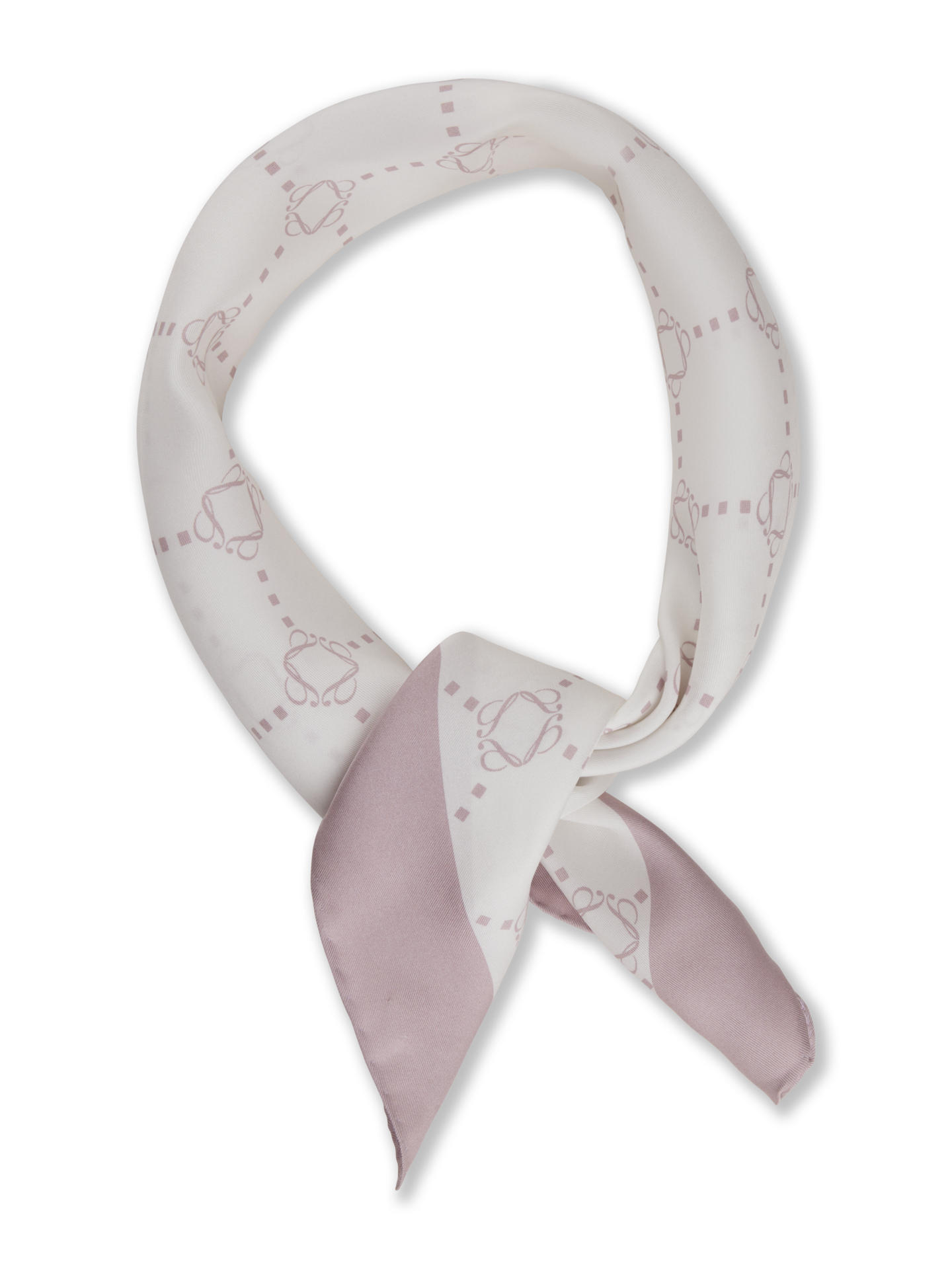 Stenströms Ljusrosa Mönstrad Sidenscarf | Dam | Accessoarer | Storlek: One Size | Ljusrosa