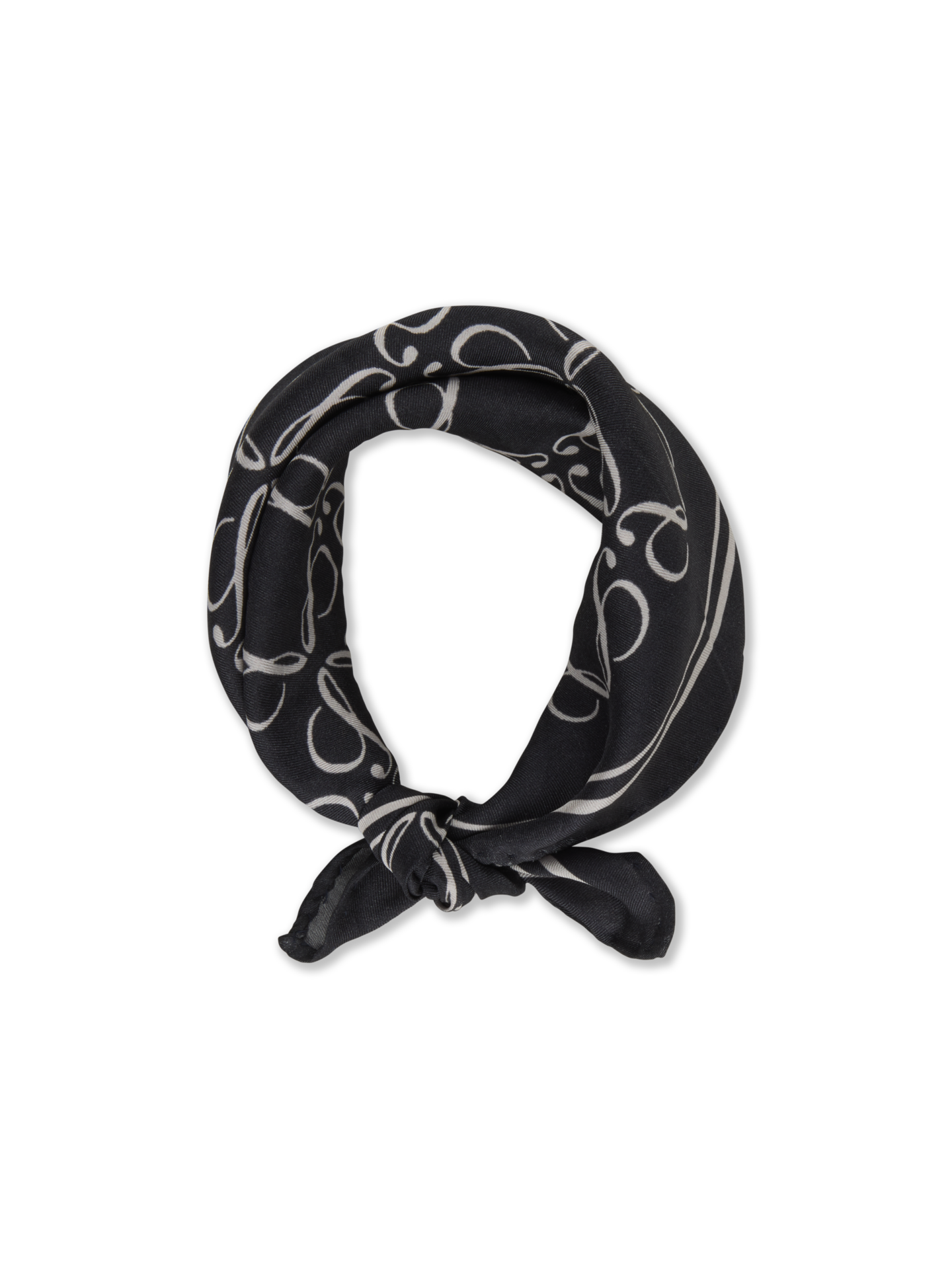 Stenströms Marinblå Mönstrad Sidenscarf | Dam | Accessoarer | Storlek: One Size | Marinblå | Mönstrad