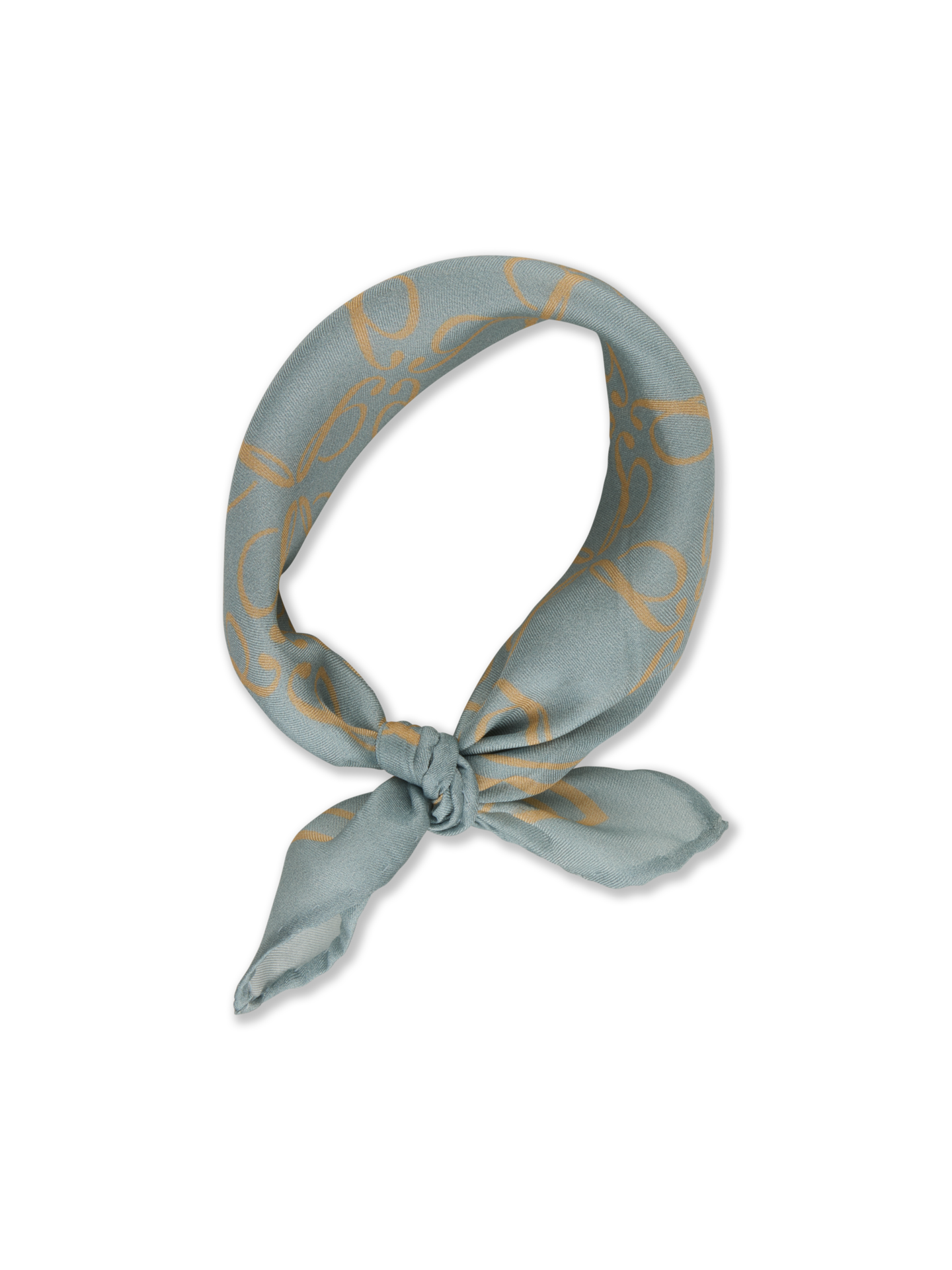 Stenströms Ljusgrön Mönstrad Sidenscarf | Dam | Accessoarer | Storlek: One Size | Ljusgrön | Mönstrad