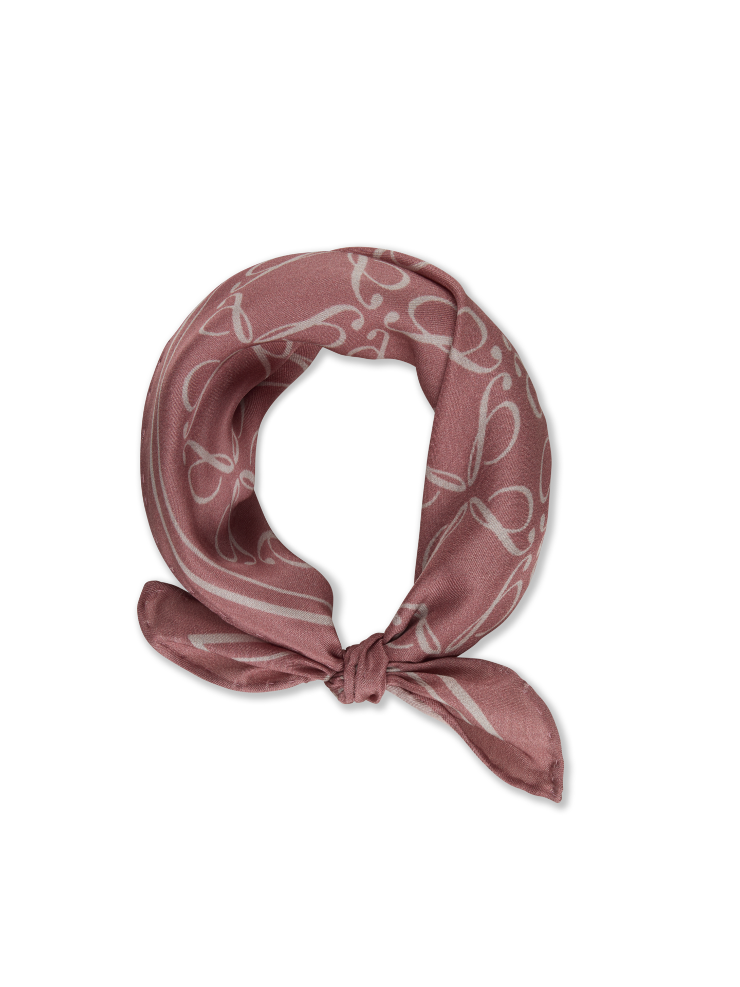 Stenströms Mörkrosa Mönstrad Sidenscarf | Dam | Accessoarer | Storlek: One Size | Mörkrosa | Mönstrad