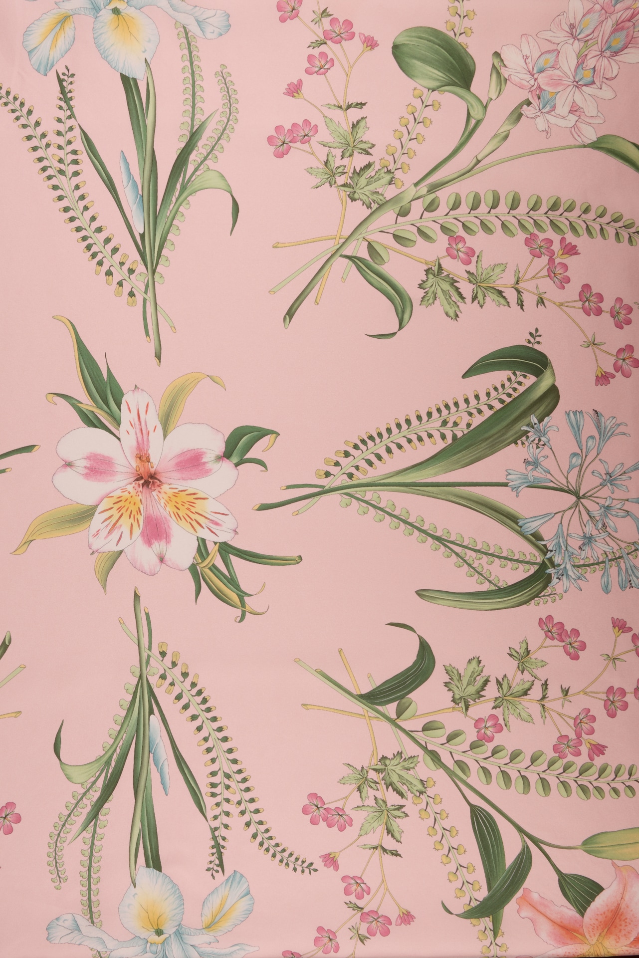 Light pink Floral Silk Scarf