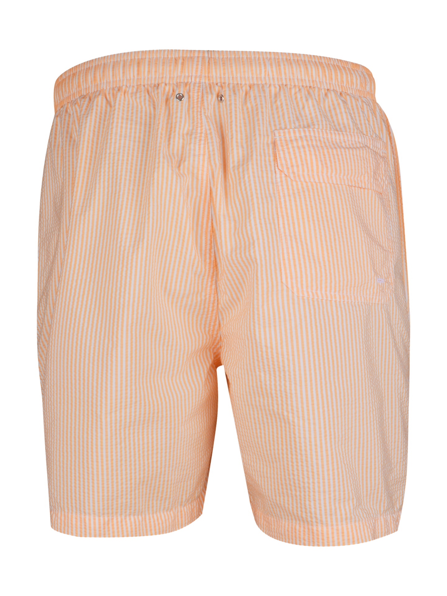 Orange Striped Seersucker Swim Shorts 
